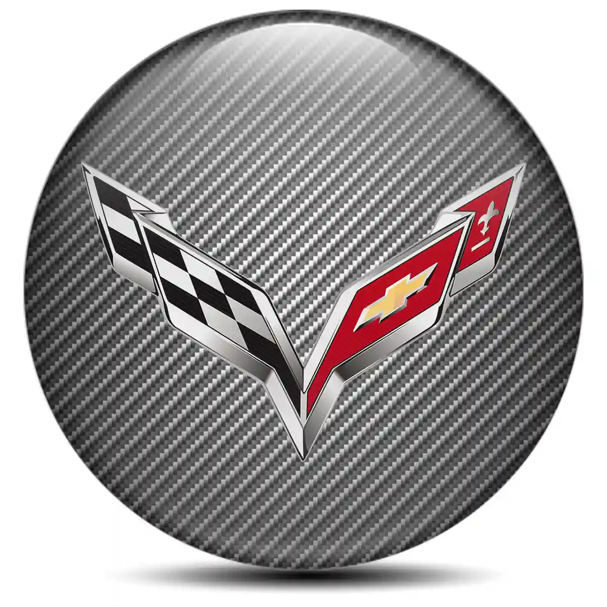 Chevrolet Corvette Wheel Emblems Luxury Edition