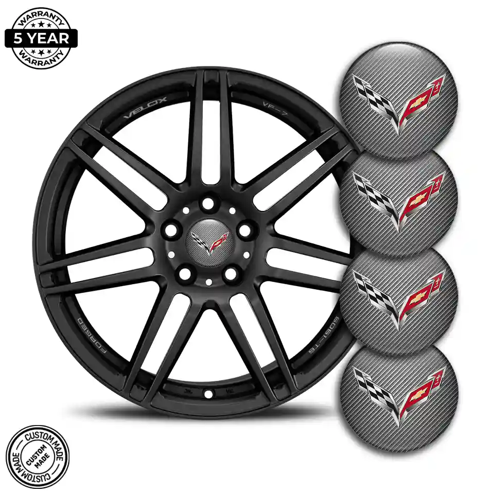 Chevrolet Corvette Wheel Emblems Luxury Edition
