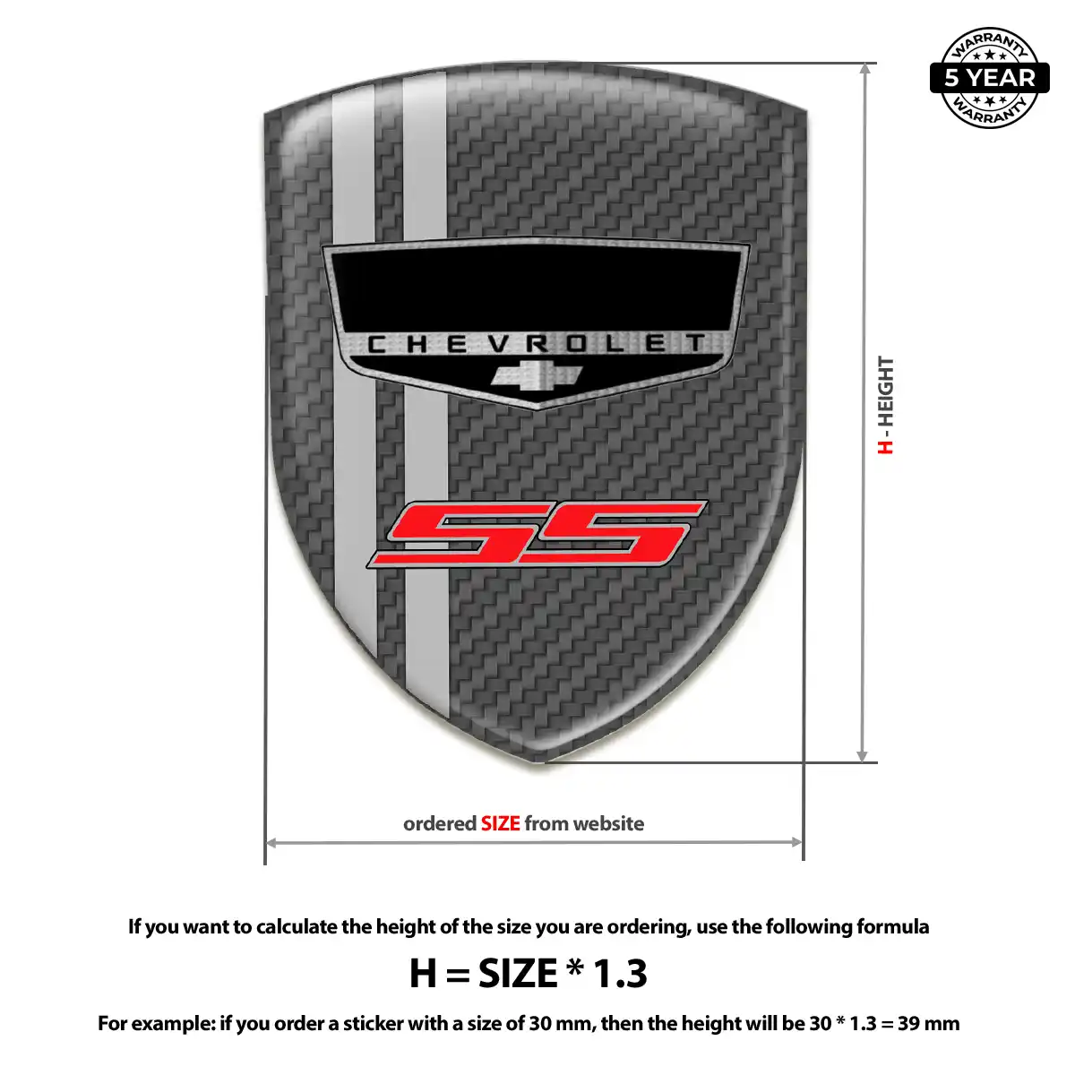 Chevrolet Domed Badge Elite Finish