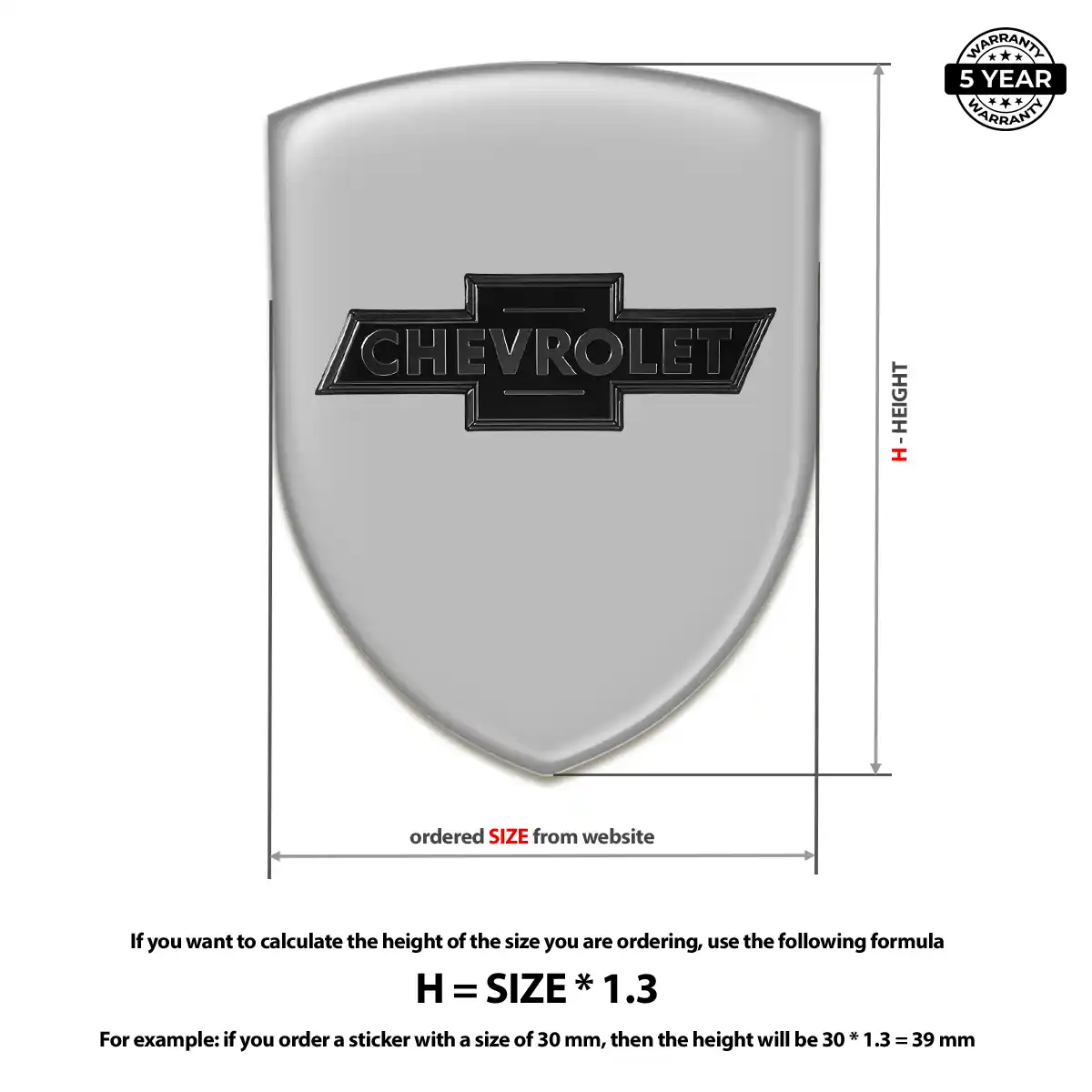 Chevrolet Domed Badge Prestige Line
