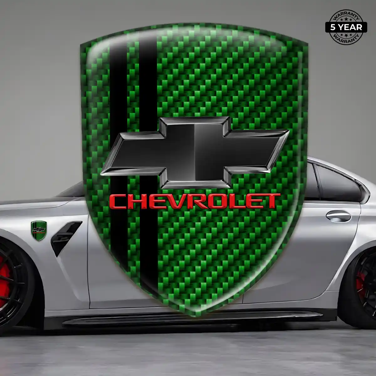 Chevrolet Domed Car Sticker Elite Finish