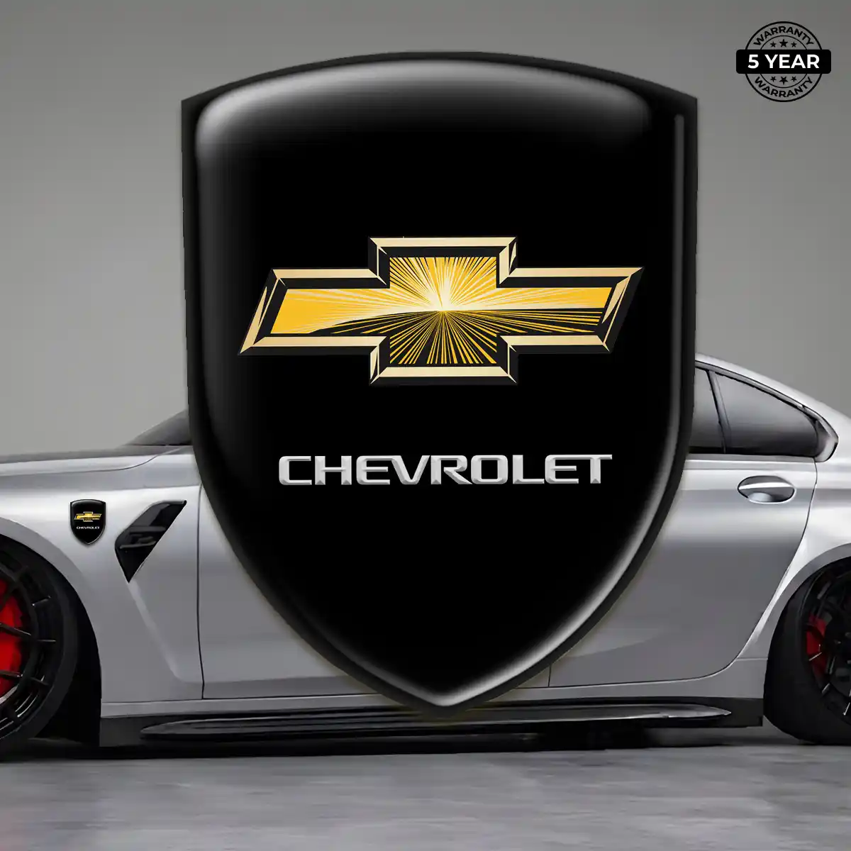 Chevrolet Domed Car Sticker Refined Design