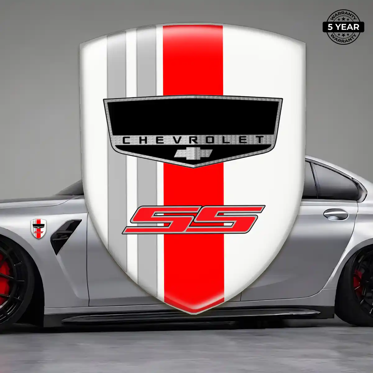 Chevrolet Domed Car Sticker Sleek Style