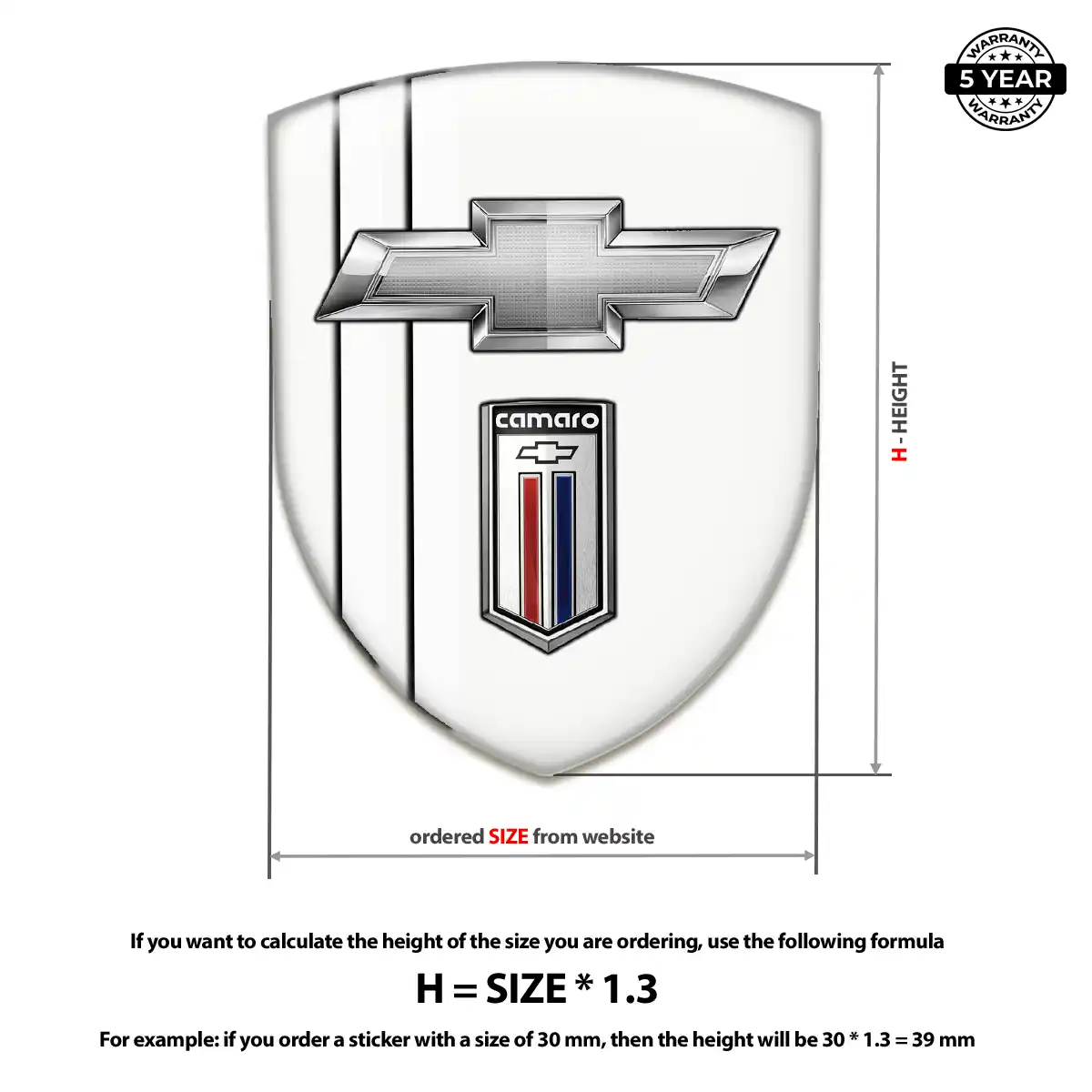 Chevrolet Domed Decal Prestige Line