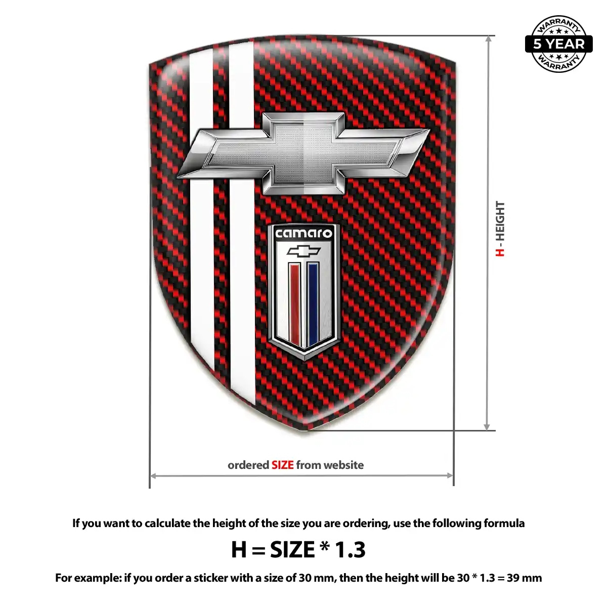 Chevrolet Domed Decal Signature Grade