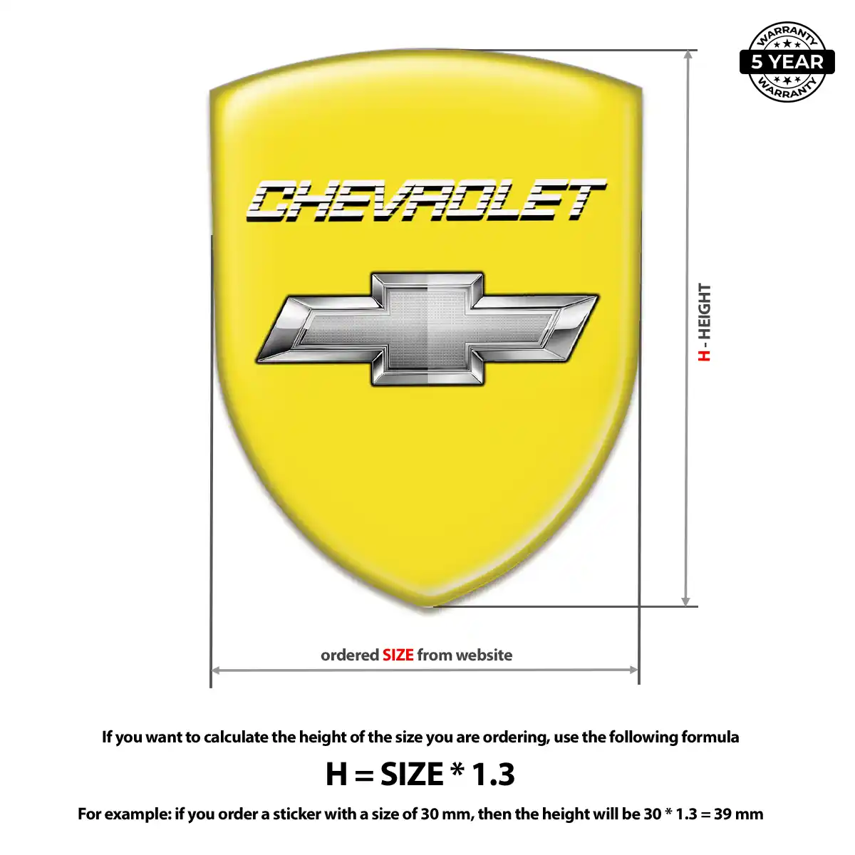 Chevrolet Domed Emblem Prestige Line