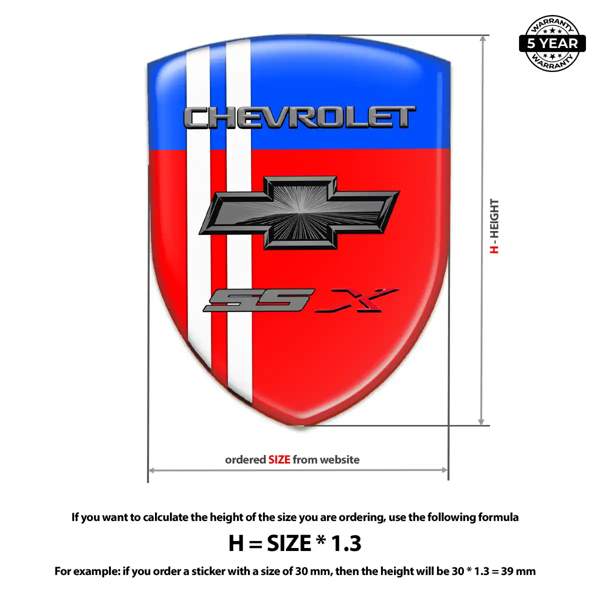 Chevrolet Domed Emblem Prime Quality