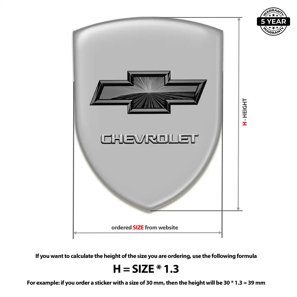 Chevrolet Domed Emblem Signature Grade