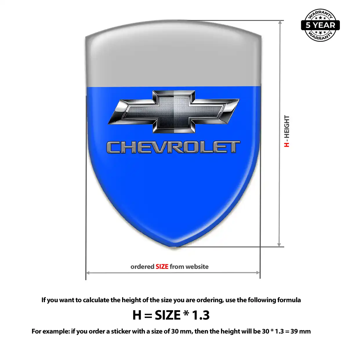 Chevrolet Domed Emblem Sleek Style