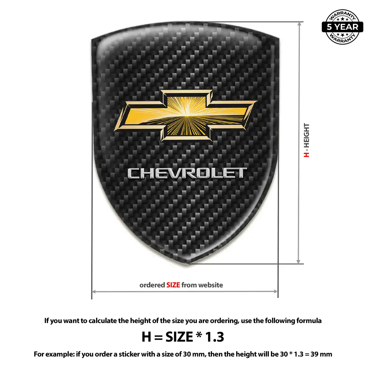Chevrolet Domed Emblem Superior Craft