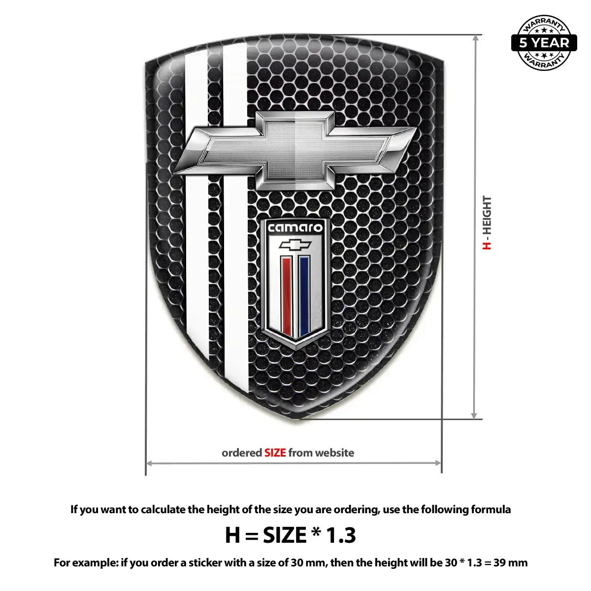 Chevrolet Domed Logo Decal Prestige Line