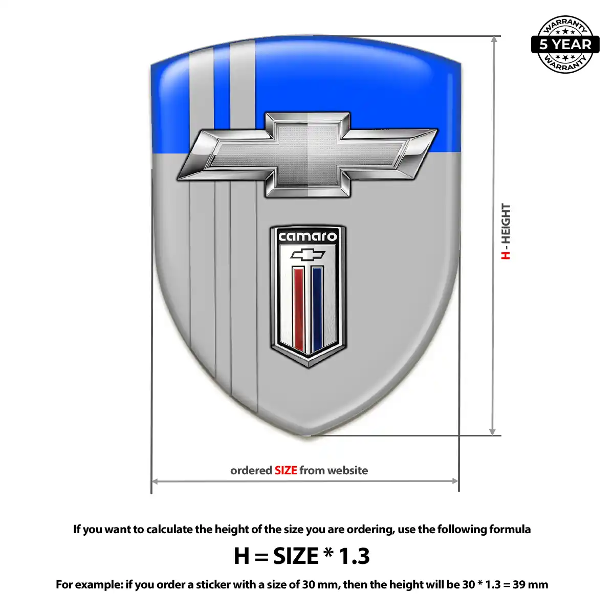 Chevrolet Domed Logo Decal Sleek Style