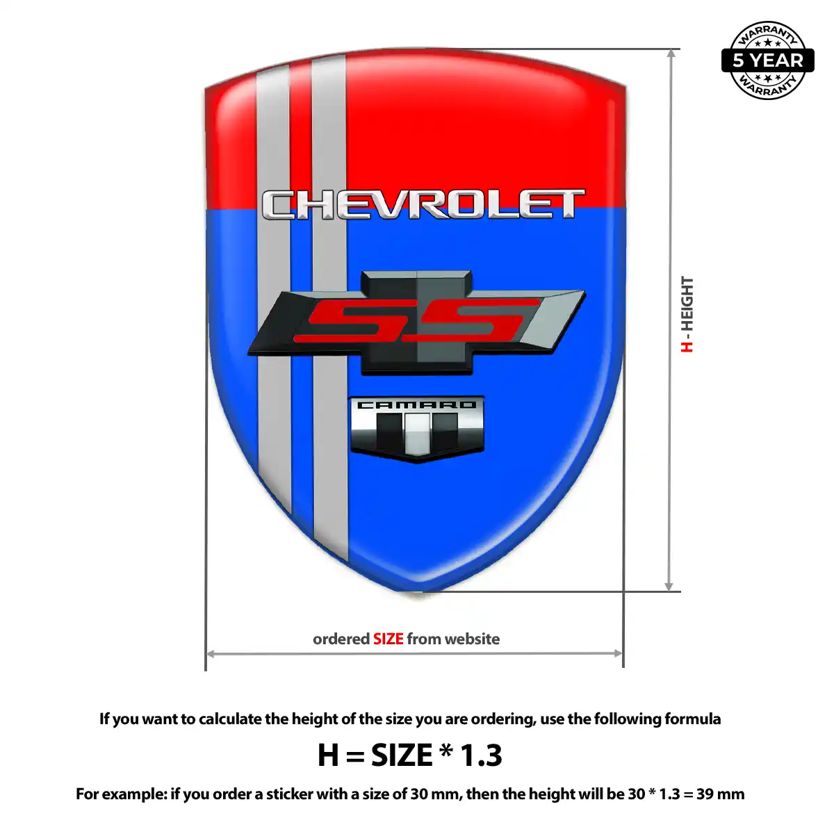 Chevrolet Domed Logo Decal Superior Craft