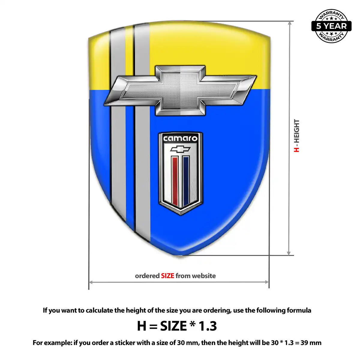 Chevrolet Domed Logo Sticker Elite Finish