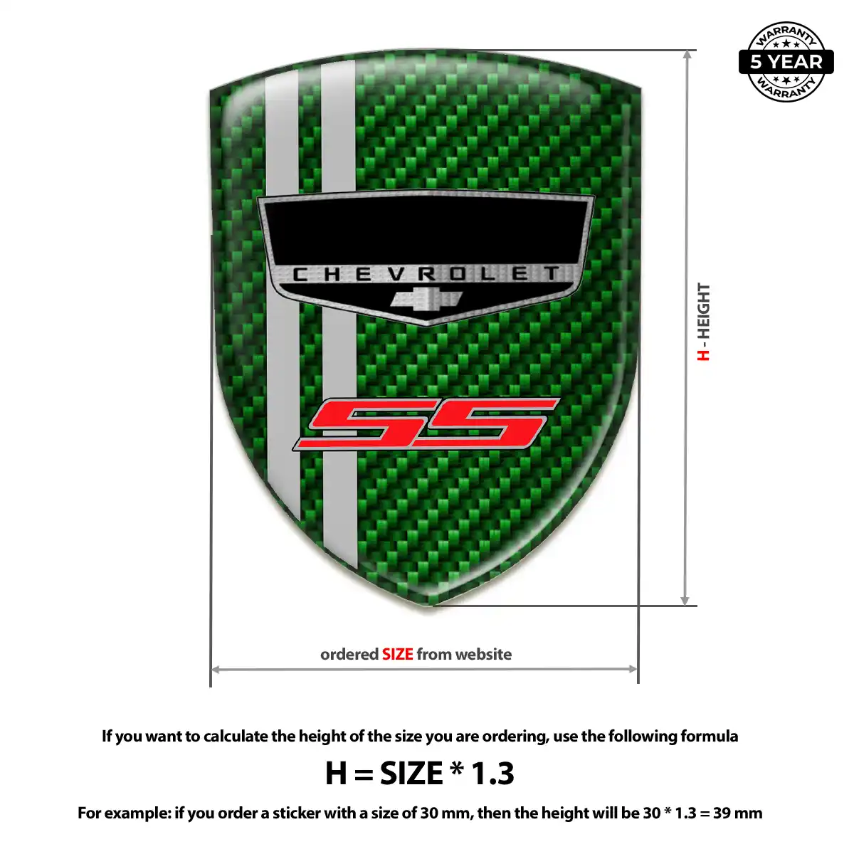Chevrolet Domed Logo Sticker Prestige Line