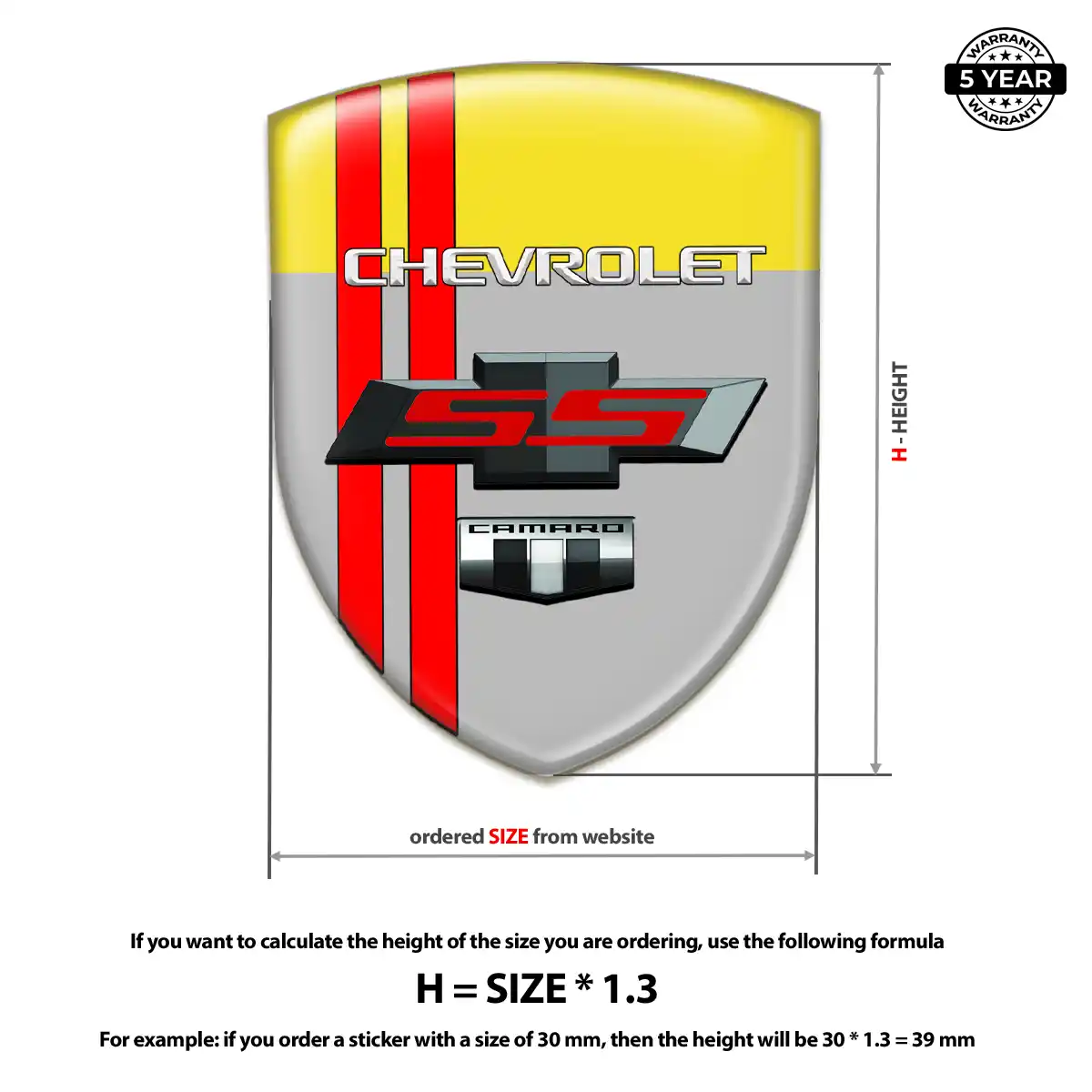 Chevrolet Domed Logo Sticker Superior Craft