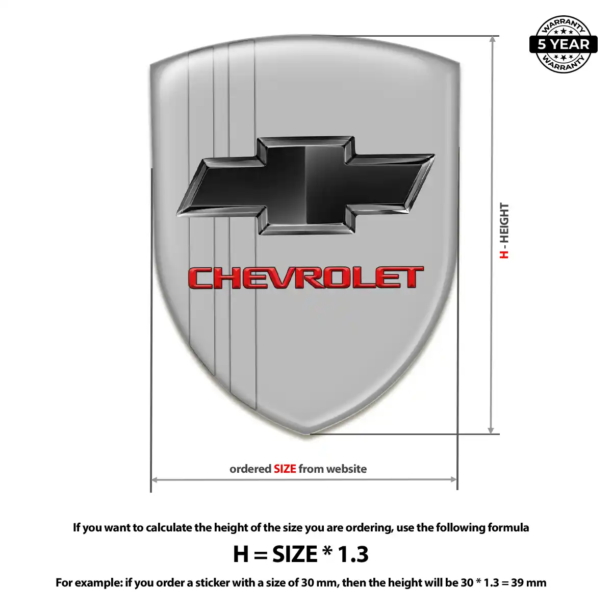Chevrolet Emblem Crest Prime Quality