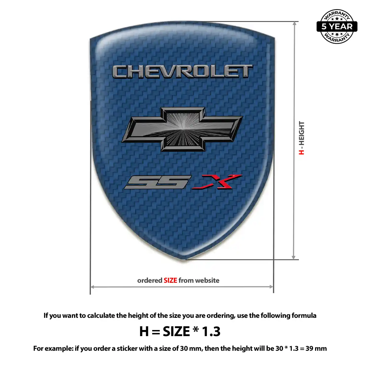 Chevrolet Emblem Domed Badge Prestige Line