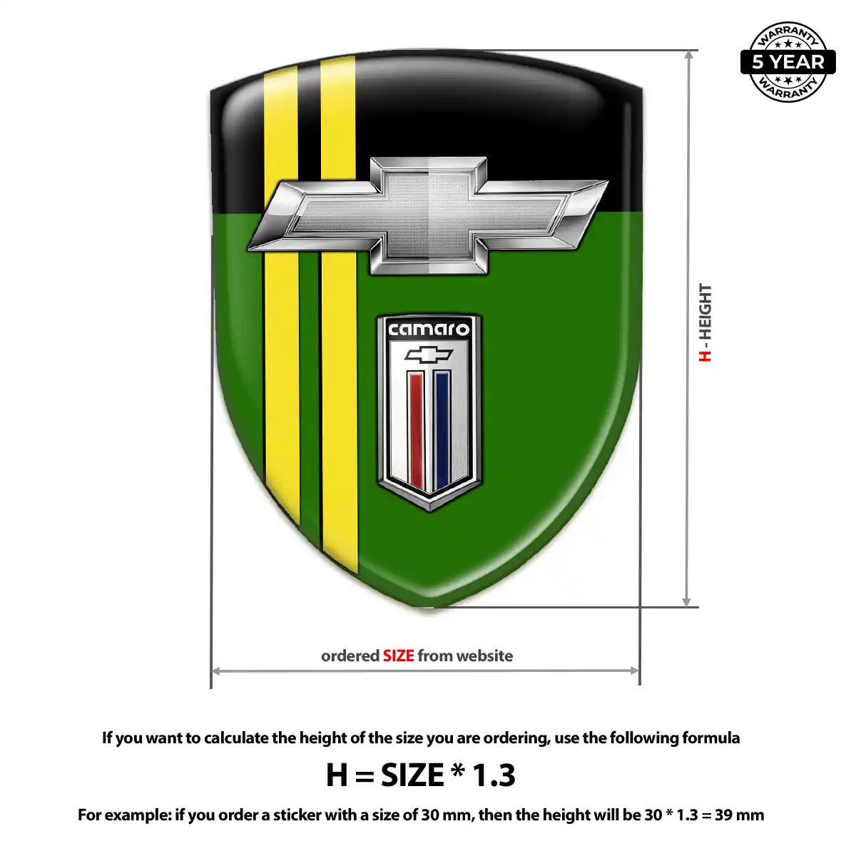 Chevrolet Emblem Domed Badge Prime Quality
