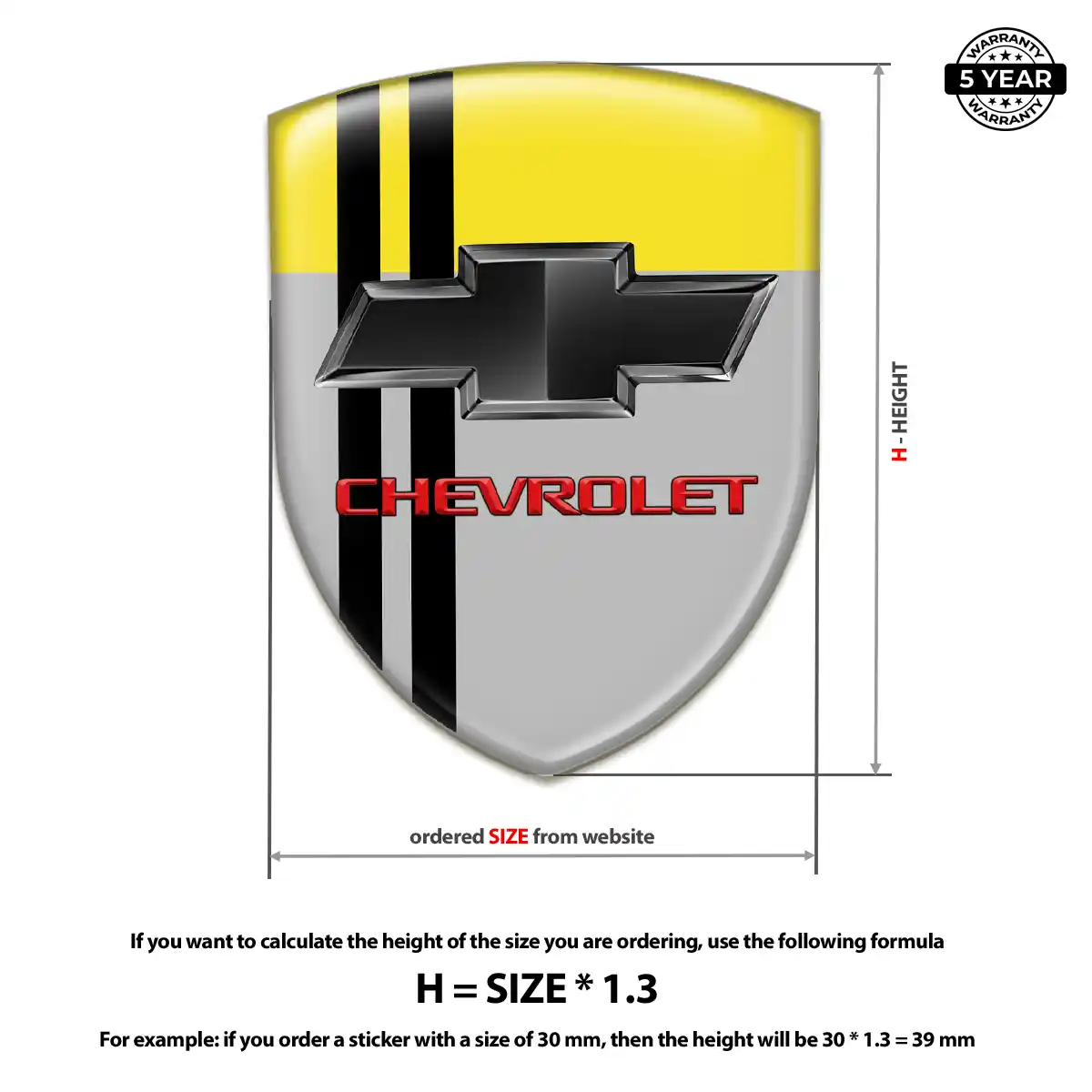 Chevrolet Emblem Domed Badge Refined Design