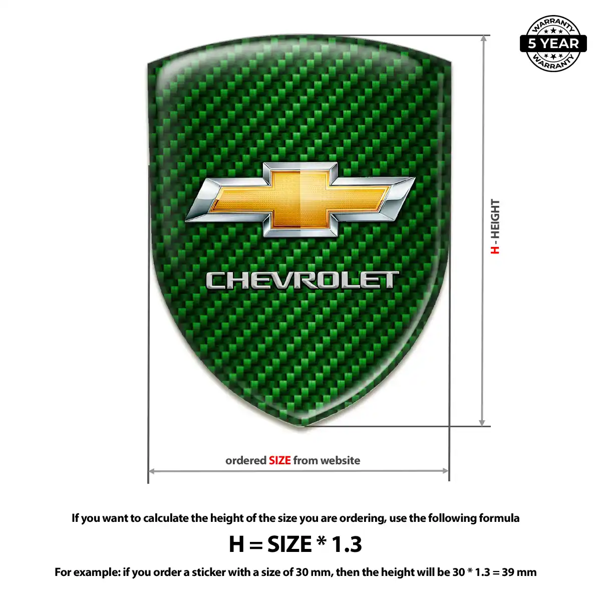 Chevrolet Emblem Domed Badge Signature Grade