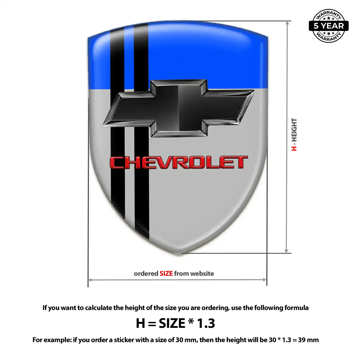 Chevrolet Emblem Logo Badge Elite Finish