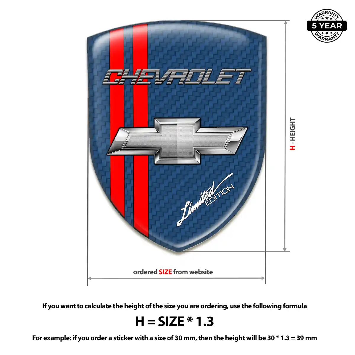 Chevrolet Emblem Logo Badge Prestige Line