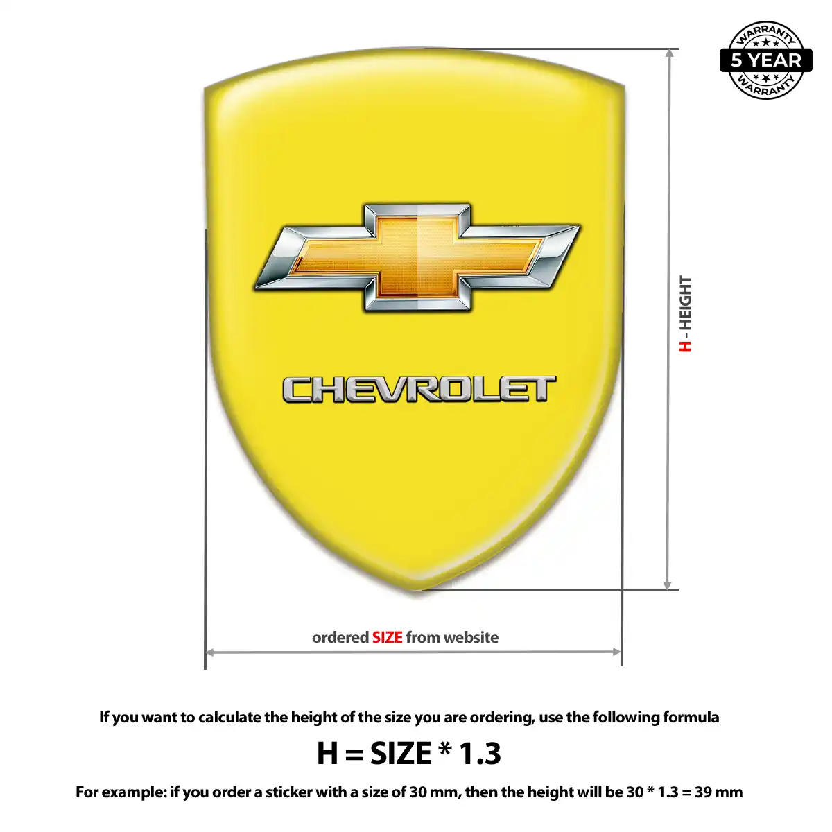 Chevrolet Emblem Shield Prestige Line