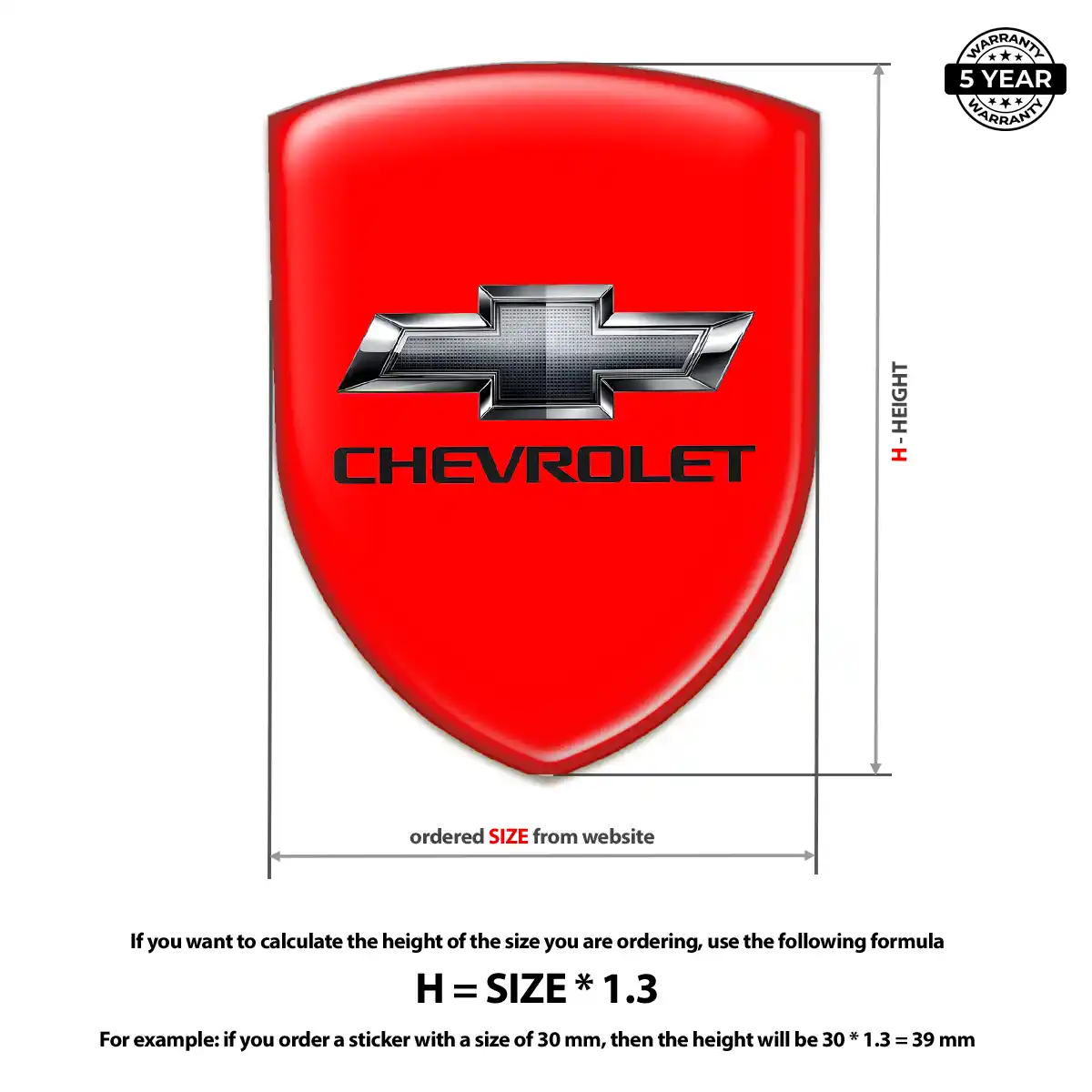 Chevrolet Emblem Shield Signature Grade