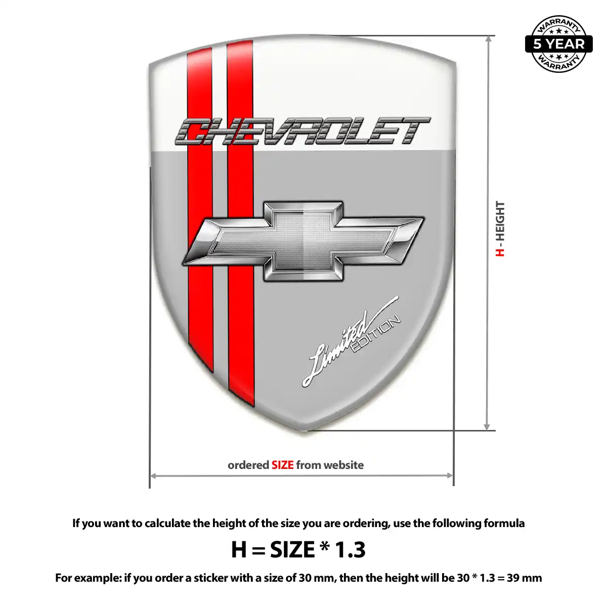 Chevrolet Emblem Shield Superior Craft