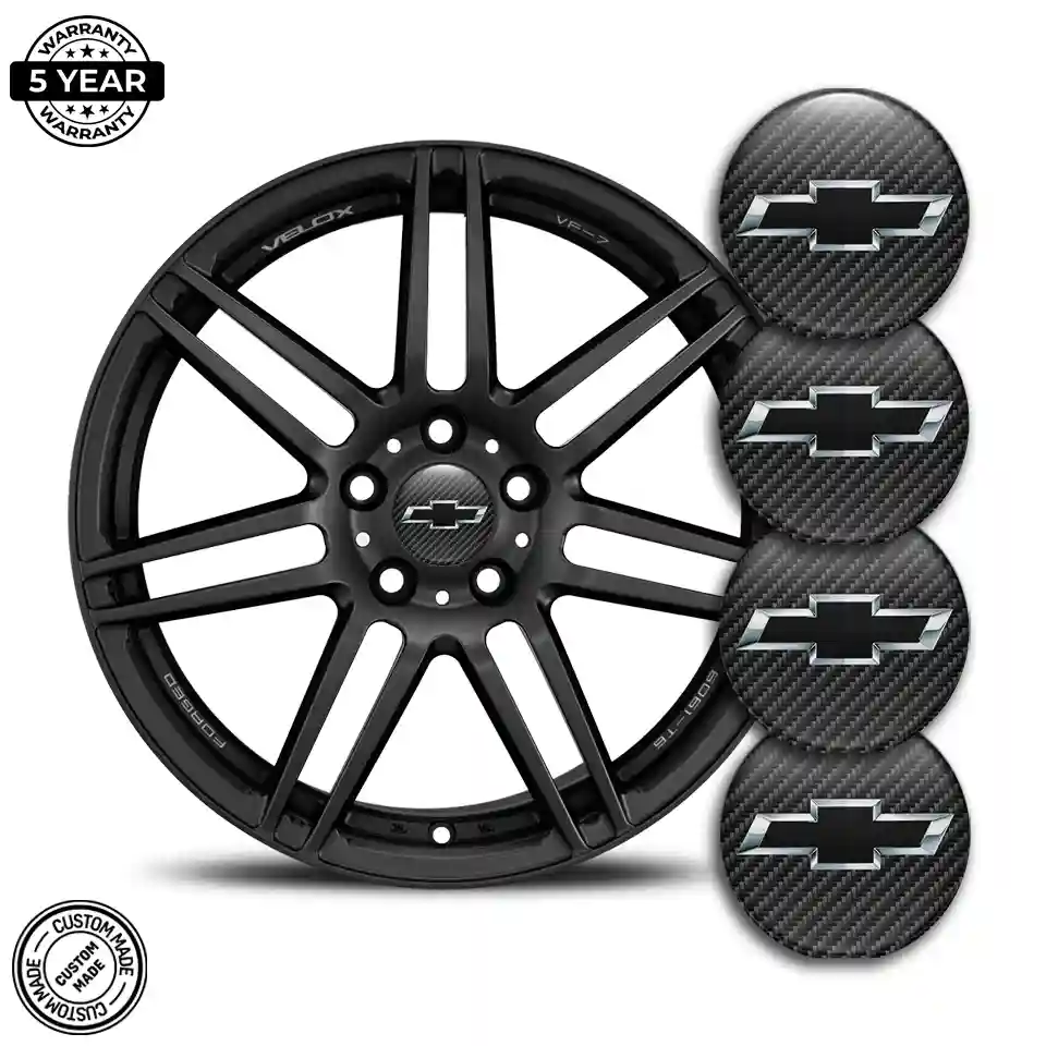 Chevrolet Emblem Wheel Center Caps Premium Edition