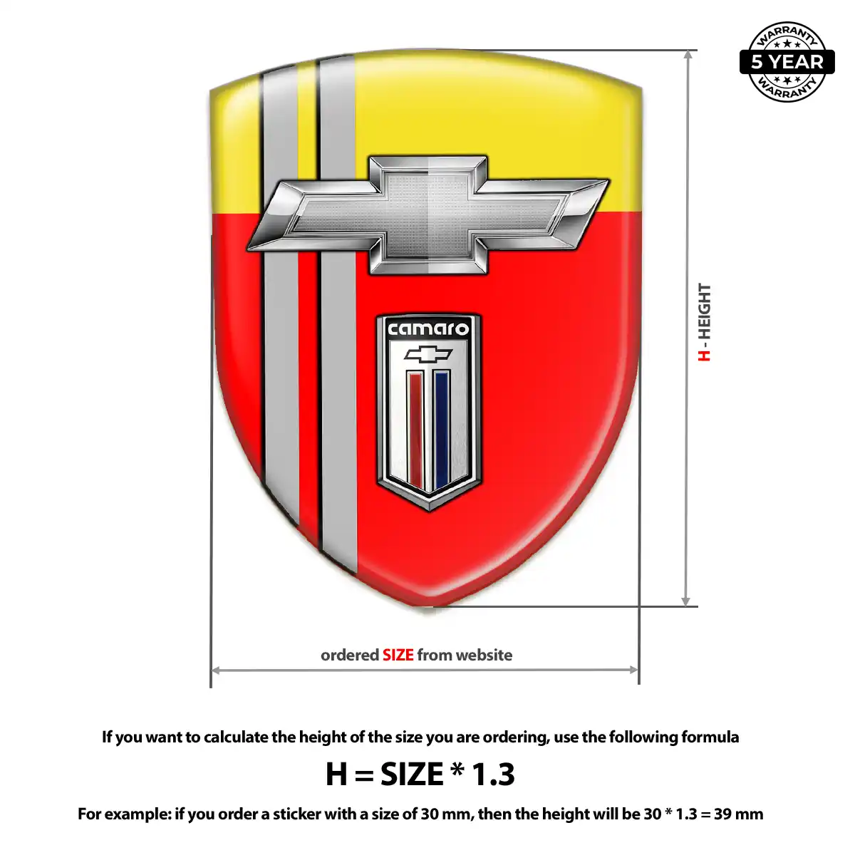Chevrolet Gel Badge Sticker Elite Finish