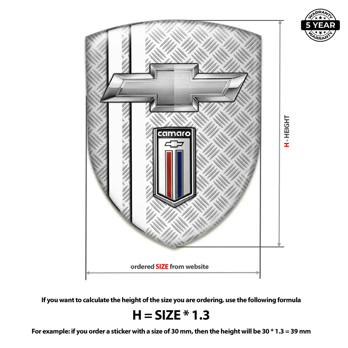 Chevrolet Gel Badge Sticker Prime Quality