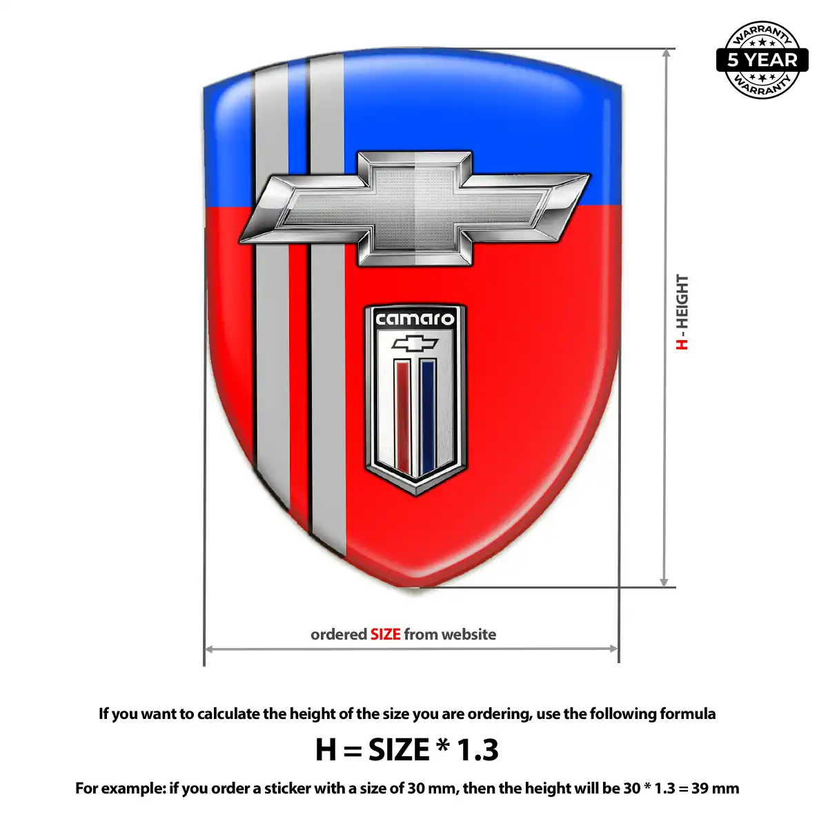 Chevrolet Gel Badge Sticker Refined Design