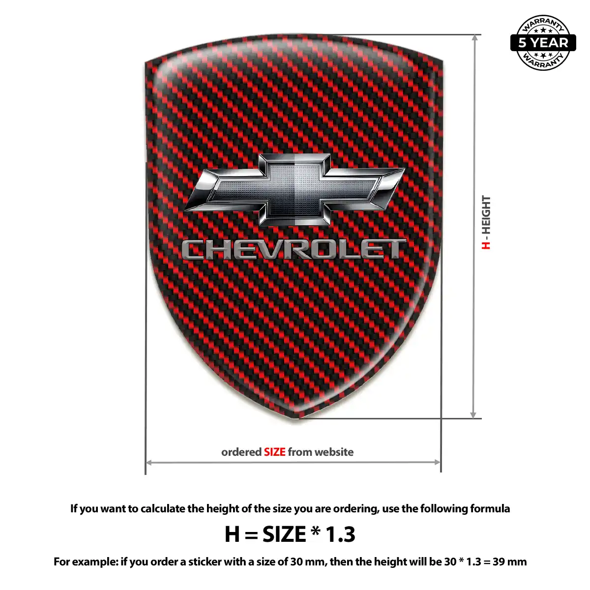 Chevrolet Gel Badge Sticker Signature Grade