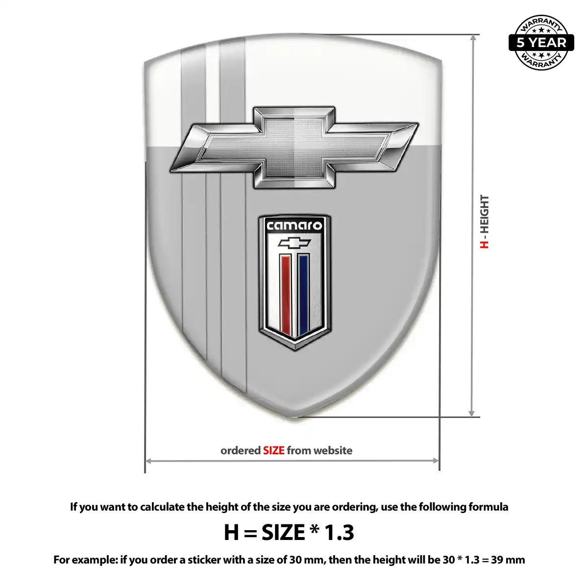Chevrolet Gel Badge Sticker Sleek Style