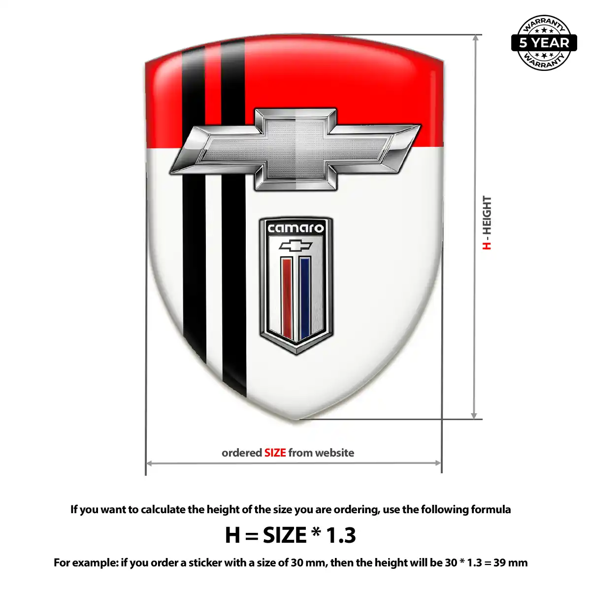 Chevrolet Gel Emblem Sticker Prestige Line