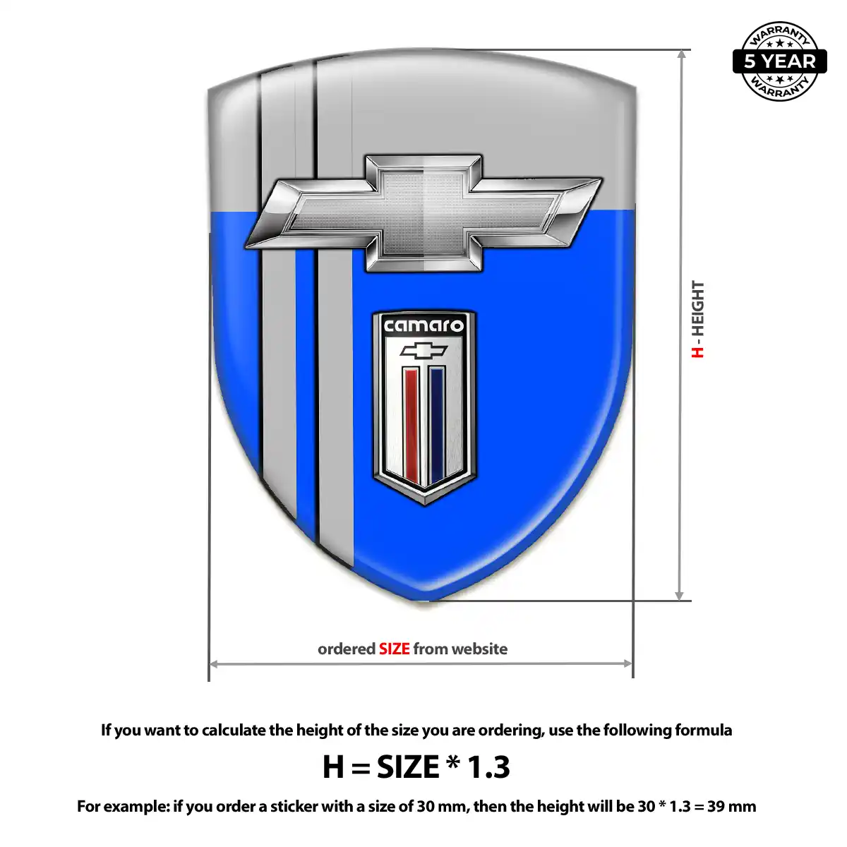 Chevrolet Gel Emblem Sticker Prime Quality