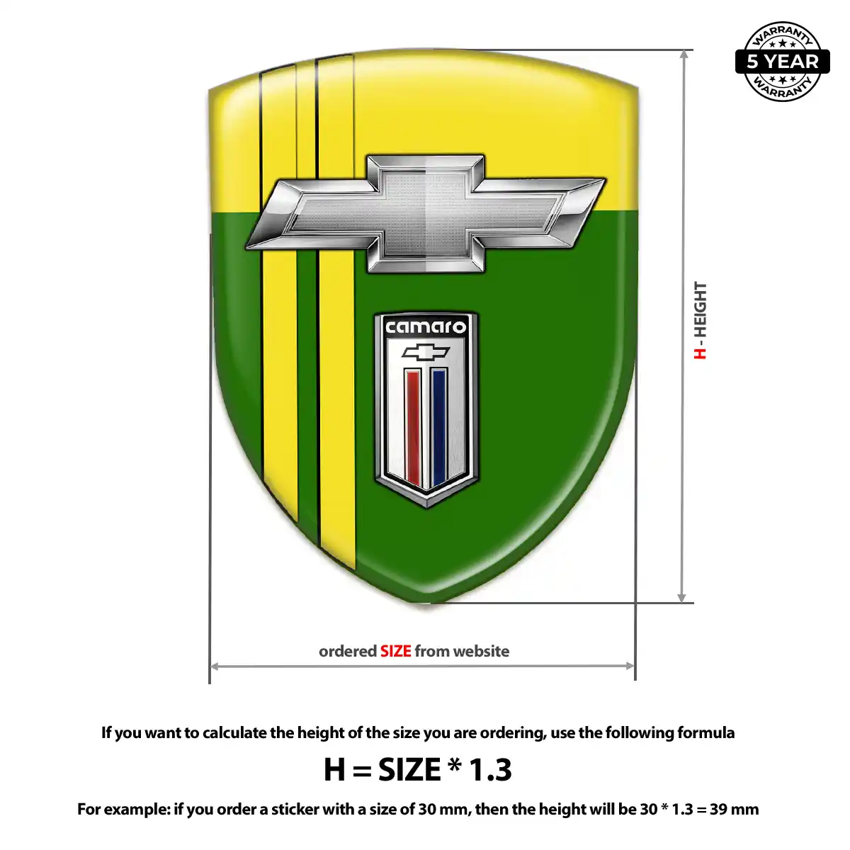 Chevrolet Gel Emblem Sticker Signature Grade