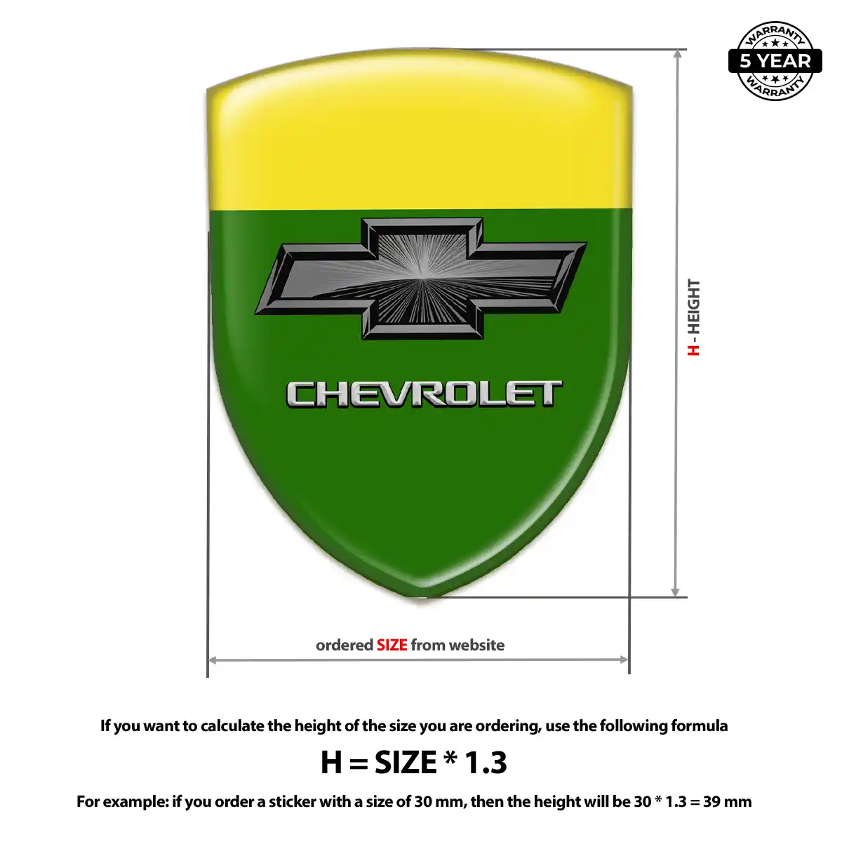 Chevrolet Gel Emblem Sticker Sleek Style