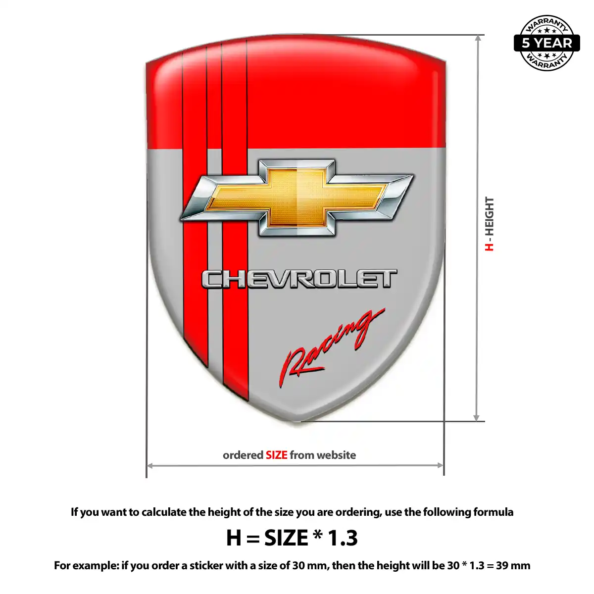 Chevrolet Logo Sticker Elite Finish