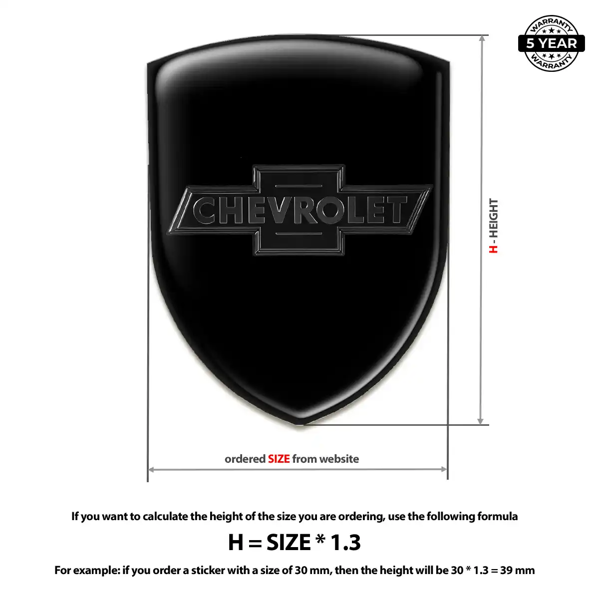 Chevrolet Logo Sticker Exclusive Series