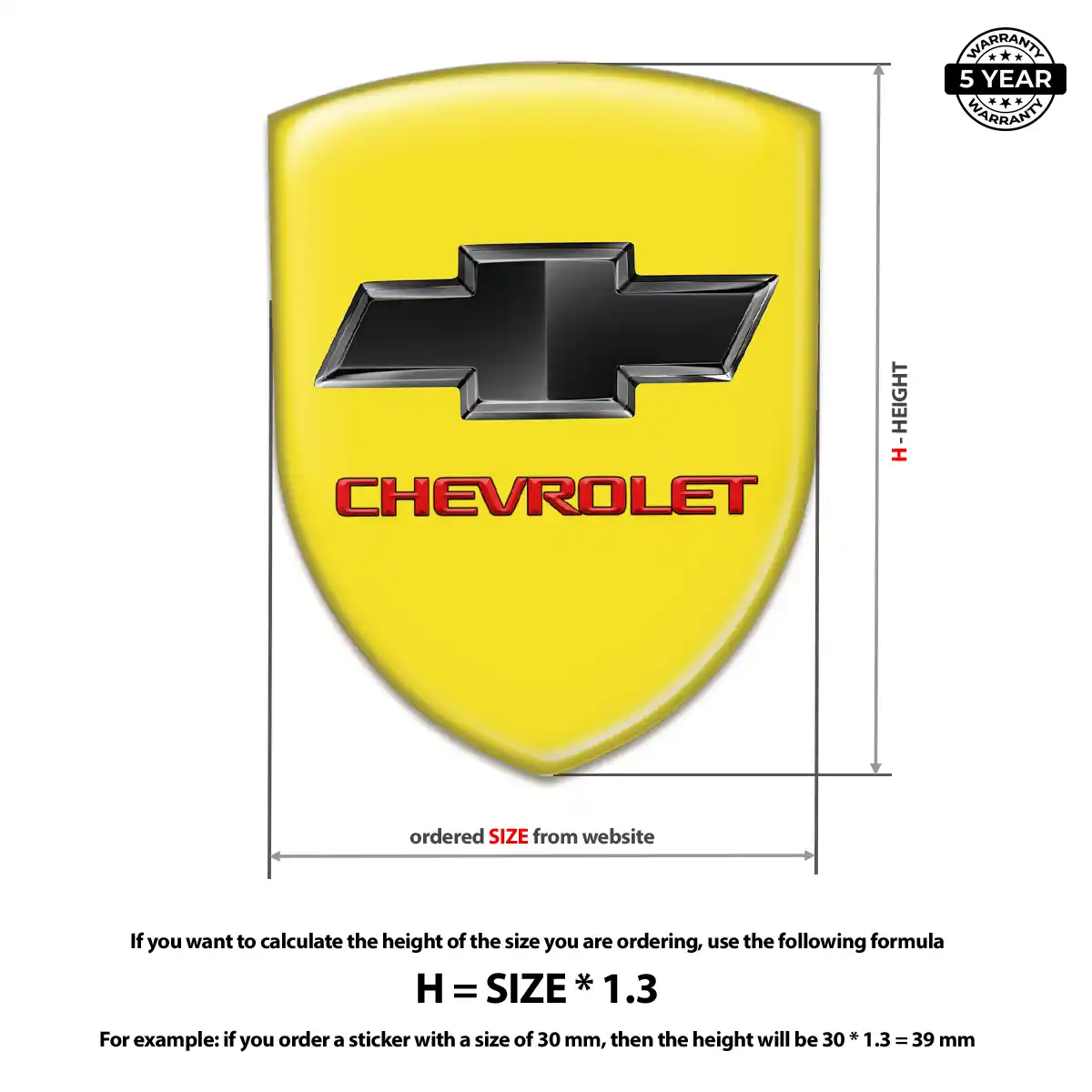 Chevrolet Logo Sticker Prestige Line