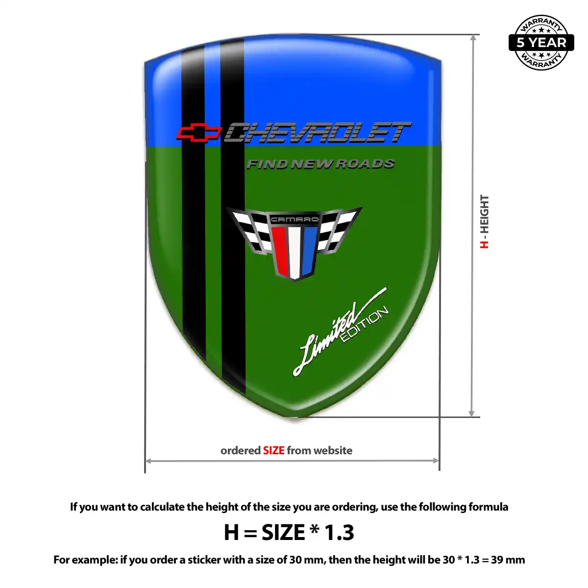 Chevrolet Logo Sticker Refined Design