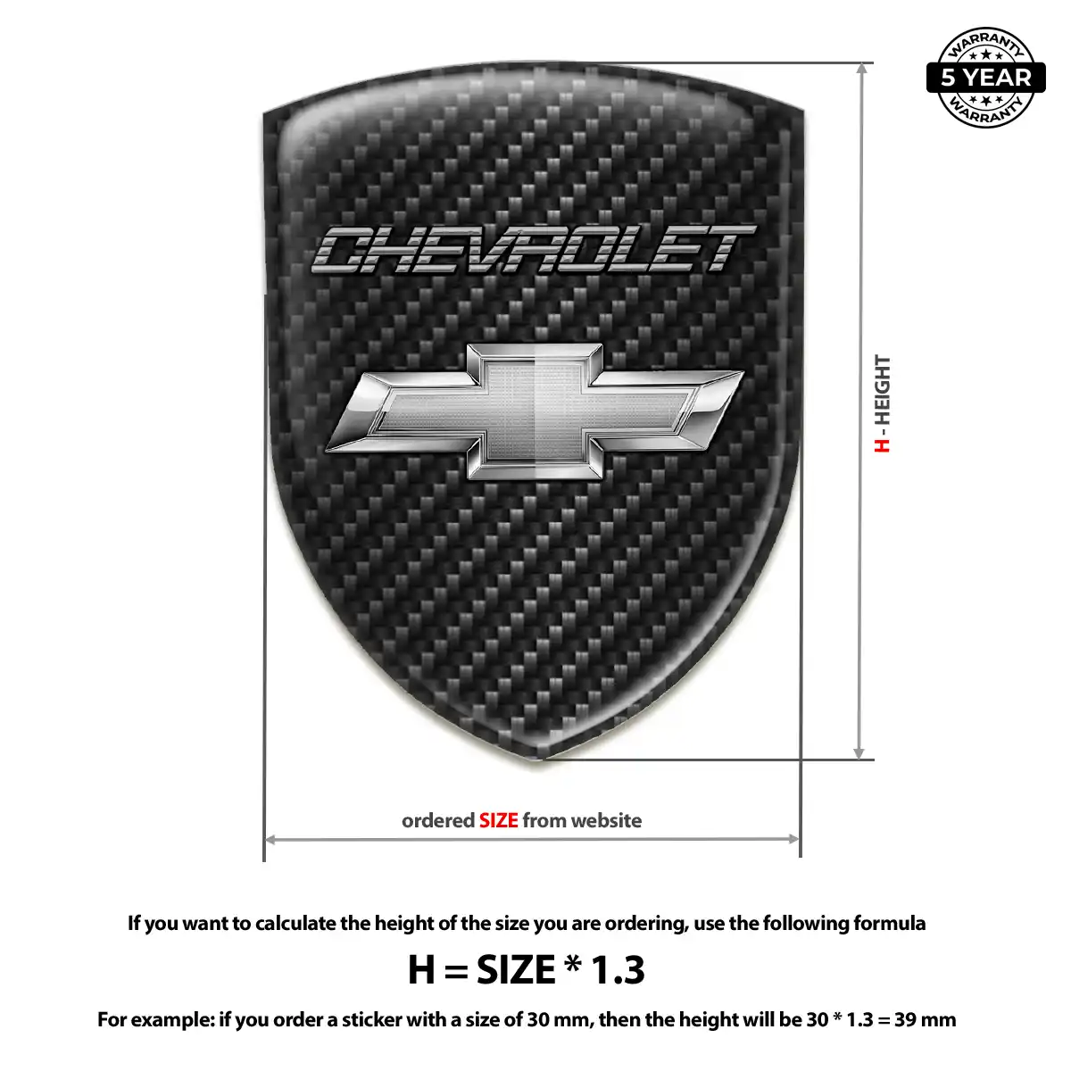 Chevrolet Logo Sticker Signature Grade