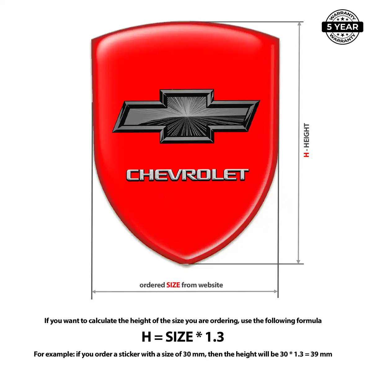 Chevrolet Logo Sticker Sleek Style