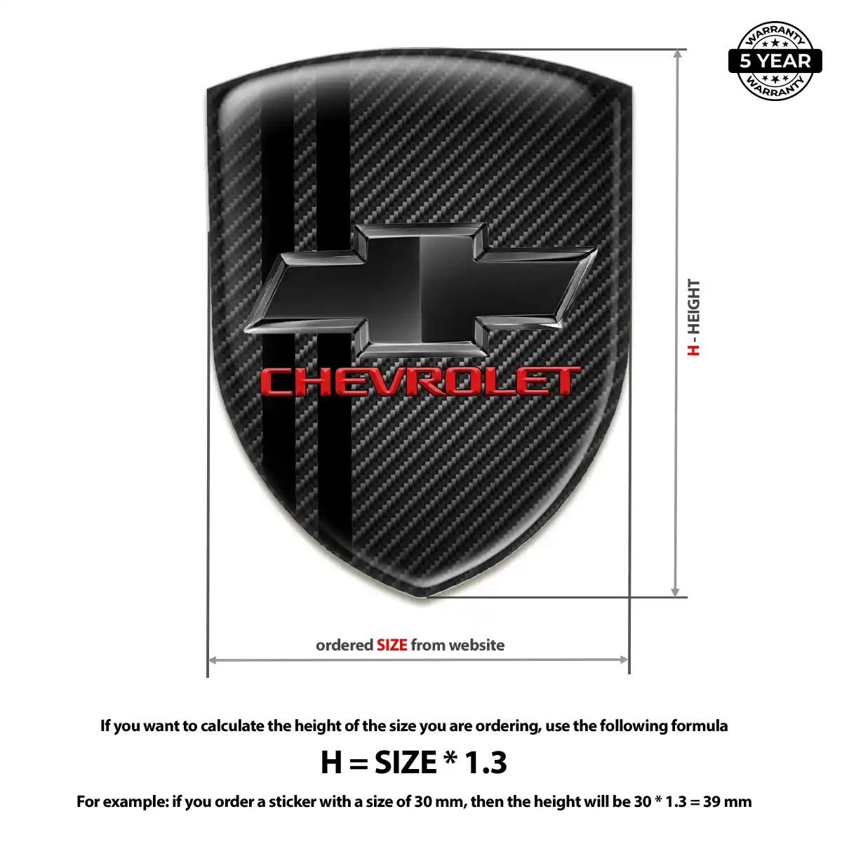 Chevrolet Logo Sticker Superior Craft