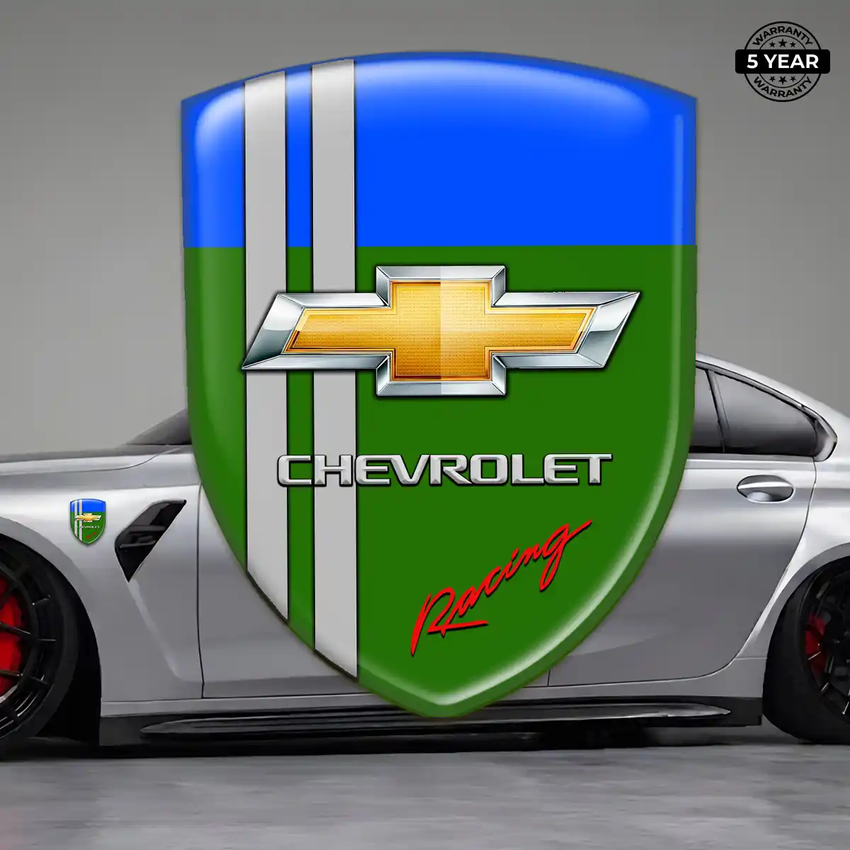 Chevrolet Polyurethane Domed Sticker Refined Design