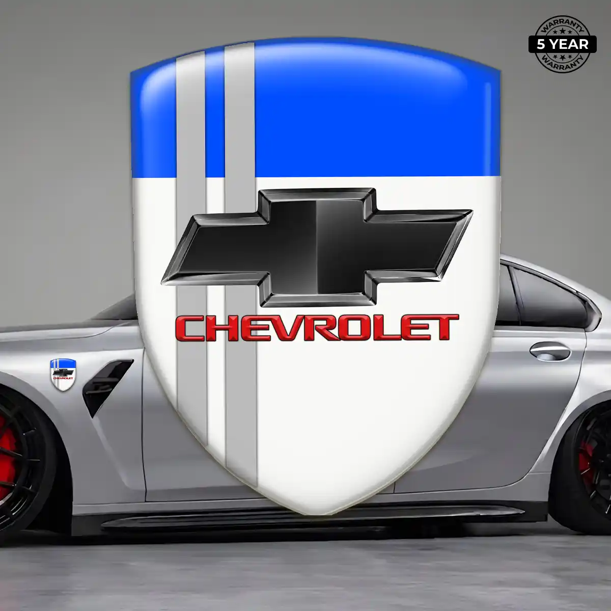 Chevrolet Polyurethane Domed Sticker Sleek Style