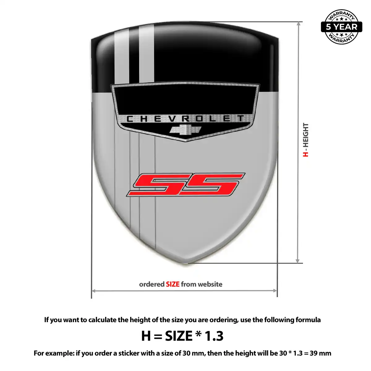 Chevrolet Resin Emblem Sticker Prestige Line